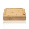 Cool Natural Bamboo Wood Smoking Dry Herb Tobacco Grinder Preroll Cigarette Holder Rolling Tray Portable Machine Cigar Roller Plate High Quality Magnet Cover DHL