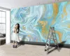 Papier peint 3d de luxe haut de gamme motif de marbre peint en or papier peint 3d salon chambre revêtement mural fond d'écran HD