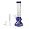 Luminous Beaker Bong glass water smoking pipes bongs dab rig hookah Water Pipe ash catcher with 14mm bowl joint 13cm Downstem