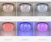 Ny Crystal Light LED -sovrum L￤tt ljuskronor Voice Control Bluetooth Music Fj￤rrv￤gg