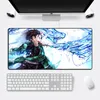 Duże 60x30 CM Anime Podkładka pod mysz Demon Slayer Kimetsu No Yaiba Gaming Mousepad Gamer Locking Edge Otaku Laptop Desk Computer Mat LJ201031