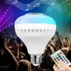 E27 SMART LED Light RGB Wireless Bluetooth -högtalare Lampmusik Spela Dimble 12W Music Player Audio med 24 Keys Remote Control