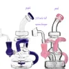 7.8 inchs Pink Bong Recycler Oil Rigs Heady Glass Water Bongs Smoke Pipes Dab Glass Water Pipes Hookahs Shisha