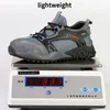 가벼운 남성용 메쉬 통기성 안전 부팅 강철 발가락 불가사의 신발 남성 작업 스니커즈 48 Y200915