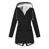 Kadın ceketleri artı kadınlar için kış ceketleri kapşonlu moda katı peluş açık yağmur rüzgar geçirmez ceketler ve ceket