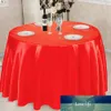 10 stks Ronde Tafelkleed Tafelkleed Luxe Polyester Satijn Tafel Cover Olieproof Bruiloft Restaurant Banket Woondecoratie