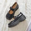 2019 nuovo arrivo stile giapponese fibbia vintage mary janes scarpe scarpe da donna poco profonda bocca casual scarpe in pelle studenteschi senza fondo Y200702