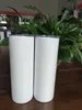 Vasos de sublimación de stock de CA de EE. UU. Tazas en blanco rectas de acero inoxidable de 20 onzas Vaso blanco con tapa y pajita para transferencia de calor Regalo de bricolaje Taza de café Bottlle