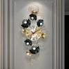 Light luxury wall clock silent living room fashion decorative personality creative wrought iron decor