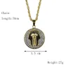 Pendant Necklaces Trendy Round Statement Egyptian Pharaoh Pattern Women Men Punk Gold Long Chain Necklace Hip Hop Jewelry290U