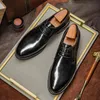 Dress Shoes Hanmce Man 2 Color Hand Made Men's Genuine Leather Derby 220223