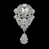 Fashion Crystal Water Drop Broche Diamond Corsage SjaGle Jurk Klein Pak For Women Sieraden Will en Sandy Cadeau