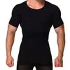 Executando jerseys homens emagrecimento shaper treinador tops 2022 manga curta masculina bodybuilding shaping camiseta Peso de perda central