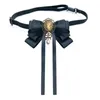 Bow Sices Women Vintage Royal Style ленточный галстук с портретной металлической пуговицей