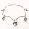 Chokers gothpunk sieraden skelet ketting voor vrouwen zilveren kleur schedels kettingen groothandel Halloween cadeau sieraden vgn0381