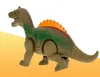 Juguetes de dinosaurios eléctricos para caminar Dinosaurios brillantes con modelo de animales de sonido para niños Regalo interactivo LJ201105