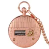 Steampunk Creatief Ontwerp Vrolijk Kerstfeest Muziek Zakhorloge Rose Goud/Geel Gouden Kast Quartz Analoge Horloges Hanger Ketting Xmas Gift