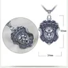 Retro antik gotisk punk herr lejon huvudtagg hiphop halsband hänge hög kvalitet 316 rostfritt stål mode charm smycken