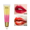 Gelé stor mun lipgloss fuktgivande överflöd transparent läppglans glas läppglasögon dubbel färg glänsande gelé läppglans