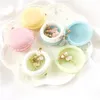 Mini sieraden opslagcase macaroon ronde vaste kleur cadeaubak ketting oorbellen ring mode make -up organisator accessoire 0 51ct g2