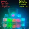 LED Ice Cubes Bar Flash Changement automatique Cube de cristal veilleuses activées par l'eau 7 couleurs pour fête romantique mariage cadeau de Noël