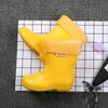 Nouvelle arrivée bébé filles garçons bottes de pluie imperméables chaussures de pluie antidérapantes en caoutchouc PVC belles bottes pour enfants rose jaune bleu mode LJ201202