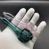 Kalın Kafatası Cam Sigara El Kaşığı Boru Çok Renkli Pyrex Yağ Brülör Boruları Uzunluğu Silikon Bong Fıskiye için Yaklaşık 4 İnç Tütün Kuru Ot
