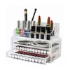 5 stilar Transparent plast Hemlådan Skrivbordsbokstång Arrangör Rensare Akryl Makeup Make Up Arrangör för kosmetisk Y200111