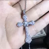 Hip Hop Parlak Kadınlar Erkekler Cross'un benzetmek elmas kolye kolye zinciri Christian 2020 Güzel Vücut Takı Punk Brithday Fan Moda Hediye
