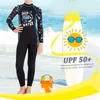 Children's Swim wear Kids Long Sleeves Rash Guard for Boys Girls UV Protection Bathing Suit UPF 50 Quick Dry Swimsuit fit Height 95cm-145cm