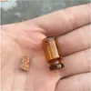 13*24*6mm 1ml Mini Amber Glass Bottles With Cork Empty Tiny Vials Jars Small Wishing Bottle 100pcs/lot Free Shippinghigh qualtity