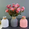 Güzel Hediye Rattan Dokuma Saf Renk Çiçek Vazo Nordic Tarzı Plastik Mikro Peyzaj Ev Dekorasyon