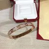 Luxury Wedding Engagement Women Bracelet Wide Edition LOVE Diamond Bangle Bracelet luxe for Designer Banquet Jewelry