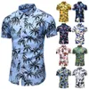 2020 New New Hawaiian Camisa Mens Flor Beach Aloha Party Casual Casual Manga curta1