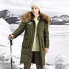 BOSIDENG new women's hooded real fur collar long down jacket winter goose down jacket winter thicken warm outdoor B90142042 201019