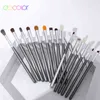 Övriga hälsor Skönhetsposter Docolor Makeup Brushes Set 12-15PCs Naturliga Hår Ögonborste Kit Ögonskugga Blandning Eyeliner Eyebrow 220211