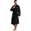 Mens Silk Satin Pyjamas Sleepwear Robe Robes Bathrock Nightgown S ~ 3XL 201023