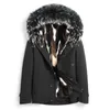 冬のミンクの毛皮のジャケットフード付きメンズ暖かいコート本物の毛皮パーカースノージャケット屋外オーバーコートブラックホワイトファッション2020プラスサイズDHL