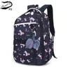 FengDong cute school bags for teenage girls korean style school backpack for girls fur ball decoration children bag girl gift LJ201225