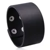 Simple Fashion Style Mens Blank Leather Charm Bracelets Exaggerated Wide Wristband Cuff Jewelry Gifts