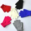 Children Winter Gloves Solid Candy Color Boy Girl Acrylic Glove Kids Warm Knitted Finger Stretch Mitten Student Outdoor Glove Gift RRA3789