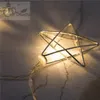 Novità LED Fairy Lights 20 Metal Star String Light alimentato a batteria Christmas Holiday Garland Light per la decorazione di nozze per feste Y201020