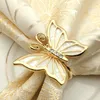 Butterfly shape Napkin Rings Napkin Holders For Dinners Party Hotel Wedding Table Decoration Supplies Napkin Buckle 100pcs T1I3452