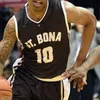 مخصص كلية كرة السلة St. Bonaventure Bona Bonnies Jersey Kyle Lofton Jaren Holmes Anthony Roberts Dominick Welch Jalen Shaw Winston 4xl