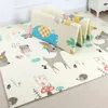 200 * 180cm Pieghevole Cartoon Baby Play Mat XPE Puzzle Mat per bambini Mattone per bambini Pad Pad per bambini Tappeto per bambini Giochi per bambini Tappetini per bambini LJ201113