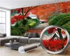 3d Современные обои Романтический пейзаж 3d обои Mural Flaming Maple Leaf Гостиная Спальня ТВ стены фон обои