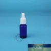 Di alta Qualità 15 ml 10 pz/lotto Olio Essenziale di Vetro Blu con Flacone Contagocce Piccolo Vaso Vuoto Refillbale Fiala Contenitore Cosmetico