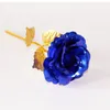 24k Gold Foil Plated Rose Creative Gifts Lasts Forever Rose Flowers Lover Wedding Christmas Valentines Mothers Day Decoration LLA179