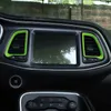 Anel de ventilação de ar condicionado do console central ABS verde para Dodge Challenger 2015 tomada de fábrica acessórios interiores do carro2839