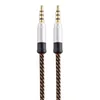 LignesHopping 3M tressé auxiliaire audio de haute qualité câble audio stéréo 4Poles de 3,5 mm mâle à mâle mâle jack ligne auxiliaire pour iphone samsung